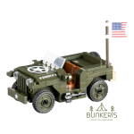 Konstruktorius Sluban WWII Jeep US Army