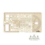 Liniuotė M-Tac Ecopybook Small Ruler Protractor NATO